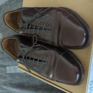 Johnston & Murphy Dark Brown Aristocraft Cap-Toe Oxfords, 8D (Made in USA)